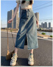 浪莎復古牛仔裙半身裙女2025新款a字高腰顯瘦中長款小個子開叉長裙 復古藍 【升級前開叉款】 L 【推薦105-115斤腰圍72CM】 曬單實拍圖
