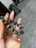 中國黃金聚財綠幽靈水晶手鏈女天然手串七夕情人節(jié)禮物送女友老婆生日 綠幽靈水晶手串-8n 曬單實拍圖