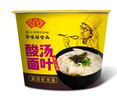 HUAWEIFANG華味坊酸湯面葉非油炸方便面紫菜蝦米味110g*6桶沖泡面代餐 曬單實(shí)拍圖