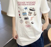 Teenie Weenie小熊女裝簡(jiǎn)約休閑夏季海軍風(fēng)圓領(lǐng)T恤白色時(shí)尚韓系上衣 白色 M 曬單實(shí)拍圖