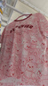 ASK JUNIOR線下同款女童夏裝2025薄透氣滿印T恤潮流短袖t恤女童 深粉色 170 曬單實(shí)拍圖