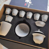 HnSeFe冰種羊脂玉功夫茶具套裝家用輕奢高檔茶具新款辦公室白瓷禮盒裝 幻山蓋碗套裝1號(hào)（禮盒裝） 曬單實(shí)拍圖