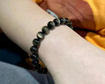 老鳳祥 天然金曜石手串男女款貓眼黑曜石手鏈轉(zhuǎn)運珠首飾生日禮物送男友 【京東八倉發(fā)貨】*當(dāng)/次日達(dá) 單顆金曜石直徑（12mm） 曬單實拍圖