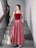 SNYDER WEAR2025夏季新款女套裝甜美可愛(ài)修身紅色上衣+寬松高腰紅格半身裙女 【套裝】上衣+半身裙  S 建議80-100斤 曬單實(shí)拍圖