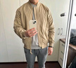 馬登工裝 美式MA1飛行員夾克沙漠版復古棒球服短款休閑外套男潮秋 卡其色 L 曬單實(shí)拍圖