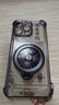 京川旭適用蘋(píng)果16promax手機(jī)殼風(fēng)生水起陀螺可旋轉(zhuǎn)支架全包透明四角環(huán)抱氣囊高級(jí)感創(chuàng)意保護(hù)套 四角防摔殼【黑色】風(fēng)生水起+支架 曬單實(shí)拍圖