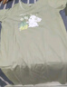 芬騰夏季薄款短袖純棉家居服大碼可愛(ài)睡衣全棉女款連衣睡裙 草綠 L 曬單實(shí)拍圖