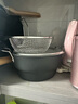 霜山SHIMOYAMA橢圓炸鍋窒化鐵制油炸鍋帶蓋深型炸壺省油防粘天婦羅小炸鍋防濺油 【窒化鐵】炸鍋+鍋蓋+濾網(wǎng) 21.5cm 曬單實拍圖