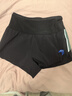 NEDAO內道腰包跑步拼接短褲女越野跑馬拉松戶(hù)外透氣舒適女士跑步短褲 夜跑黑 M 曬單實(shí)拍圖