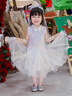 G.DUCKKIDS小黃鴨童裝女童裙子夏季公主裙兒童裙子女孩禮服夏款美人魚(yú)亮片裙 裙子加頭飾 90 尺碼建議1~2歲cm 曬單實(shí)拍圖