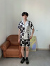 路讓宋睡衣男士短袖短褲夏季薄款冰絲開衫夏天仿真絲大碼家居服兩件套裝 主圖款 XL 【推薦115-135斤】 曬單實拍圖