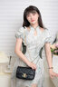 CharisKitty小c&k包包女式2025新款斜挎包真皮菱格單肩包女包七夕情人節(jié)禮物 Black黑色【CK七夕禮物·心動(dòng)鵲橋】 曬單實(shí)拍圖