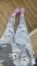 月子服夏季長(cháng)袖薄款產(chǎn)后春秋月子睡衣產(chǎn)婦哺乳衣懷孕期喂奶家居服 （有調節帶）和服三朵花 XL 曬單實(shí)拍圖