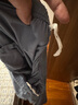 貓人（MiiOW）棉莫代爾男士睡衣男夏10A抑菌冰絲短袖短褲涼感家居服男藍(lán)色3XL 曬單實(shí)拍圖