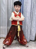 G.DUCKKIDS小黃鴨童裝哪吒衣服女童套裝夏季兒童漢服女孩短袖長褲六一演出服 紅色套裝 100 尺碼2~3歲【90-100cm】cm 曬單實拍圖