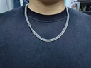 漢爾卓男士古巴項鏈嘻哈鈦鋼項鏈男潮hiphop毛衣鏈粗細(xì)長款粗項鏈生日 6mm60cm 標(biāo)準(zhǔn)中長款 曬單實拍圖
