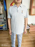 AU. ASPOLO保羅衫短袖t恤男夏季純棉翻領(lǐng)T恤衫男士商務(wù)休閑半袖上衣爸爸裝 灰色 XL 曬單實(shí)拍圖