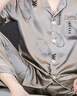 莫代爾睡衣男冰絲短袖夏季薄款春秋仿真絲綢家居服套裝2025年新款 銀灰橢圓【緞面冰雪絲 短袖長(zhǎng)褲  3XL 【適合160-180斤】【細(xì)密柔 曬單實(shí)拍圖