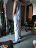 名創(chuàng)優(yōu)品（MINISO）運動背心男夏季重磅純棉透氣無袖t恤青少年寬松運動坎肩 麻灰 2XL 曬單實拍圖