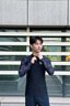 水立方泳衣沖浪服潛水服男長袖游泳上衣防寒防曬沖浪服速干衣 黑色  L  曬單實拍圖
