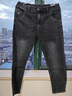 春秋新款九分牛仔褲男士直筒修身小腳褲夏季薄款彈力休閑牛仔褲子 黑色 36 曬單實(shí)拍圖