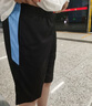 ASK JUNIOR男童快干褲子夏季吸濕透氣兒童拼接撞色運(yùn)動(dòng)跑步短褲 黑色 150 曬單實(shí)拍圖