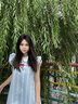 西兒法式娃娃領(lǐng)藍(lán)色小飛袖格子女夏季2025年新款氣質(zhì)公主中長(zhǎng)款連衣裙 藍(lán)格子連衣裙 M 曬單實(shí)拍圖