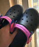 斯凱奇（Skechers）女鞋洞洞鞋涼鞋增高厚底耐磨沙灘拖鞋小怪獸包頭洞洞鞋111581 黑色/多彩色/BKMT 39 曬單實(shí)拍圖