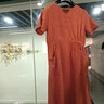 SUSTYLE奢侈高端品牌女裝高檔純棉連衣裙夏季寬松氣質(zhì)顯瘦大碼媽媽休閑裙 橘紅色 5XL 155-165斤左右 曬單實(shí)拍圖