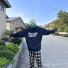 MMOPTOP復古小香風格子褲子秋季男垂感拖地闊腿休閑褲MXXK52黑格子XL 曬單實拍圖