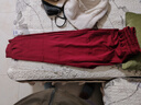 優(yōu)崛（YOUJUE）軟糯觸感美式咔嘰風(fēng)重磅純棉寬松垂墜感休閑褲子束腳褲男女同款 棗紅色 常規 XL 曬單實(shí)拍圖