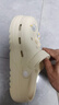 名創(chuàng)優(yōu)品（MINISO）洞洞鞋男女夏季外穿涼鞋防滑厚底踩屎感包頭涼拖鞋 卡其+海洋星星 曬單實(shí)拍圖
