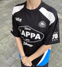 卡帕（Kappa）背靠背2025夏季新品運動短袖T恤男純棉美式休閑t恤女圓領(lǐng)舒適透氣 黑色990【雙面印花丨撞色美學】 L 曬單實拍圖