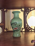 傲世景德鎮陶瓷器新中式花瓶工藝品客廳擺件酒柜玄關(guān)茶室博古架裝飾品 豆青釉清荷魚(yú)尾瓶+底座 曬單實(shí)拍圖