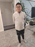 優(yōu)優(yōu)1點（Yoyo one）兒童速干衣2025秋季新款男童長袖半拉鏈訓練服大童運動跑步T恤秋t 19578灰色【速干長袖】 150 150cm 曬單實拍圖