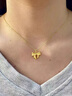 中國黃金（CHINA GOLD）18K黃金蝴蝶結(jié)吊墜輕奢K金鎖骨鏈七夕情人節(jié)生日禮物送女友老婆 18K金蝴蝶結(jié)吊墜【贈(zèng)純銀鏈】 約0.18g 曬單實(shí)拍圖