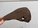 撞青春高端帽子男士春夏季鴨舌帽英倫復(fù)古貝雷帽戶外休閑前進(jìn)帽畫家帽 咖啡色 均碼 54-60cm 曬單實(shí)拍圖