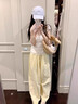 艾卡諾 I.KARNOW女童褲子夏季2025新款薄款兒童冰絲速干防蚊褲夏裝大童休閑闊腿褲 【兩件套】19033灰色+15297黃褲 150 曬單實(shí)拍圖