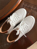 名郎男鞋新款時(shí)尚百搭真皮休閑鞋輕便舒適小白鞋厚底板鞋男 白色 【皮鞋尺碼】 40 曬單實(shí)拍圖