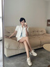 CAMILA KSENIA阿甘鞋女士2025新款夏季百搭輕便薄款透氣小白鞋休閑運動鞋子品牌 卡其色 36 曬單實拍圖