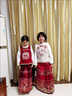 雷姆汀紅色馬面裙女童新款國風(fēng)新中式長(cháng)袖中秋節漢服兒童唐裝半身裙 單件上衣 加絨 120 曬單實(shí)拍圖