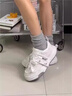 MIO【宋亞軒同款】米奧小白休閑鞋厚底板鞋運動情侶溶解女鞋男老爹鞋 白色 （李昀銳同款） 37 曬單實拍圖