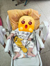 盟石（cute stone）寶寶餐椅嬰兒可坐可躺可折疊多功能0-6歲兒童餐桌椅成長搖搖椅1-3 象牙白【16檔+推車+搖椅+餐椅】 一體免安裝 曬單實(shí)拍圖