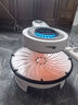 德國寶（German Pool）室內(nèi)電燒烤爐家用  烤肉鍋電烤盤商用 自動旋轉(zhuǎn) 烤爐 烤肉盤烤串機 照燒爐電燒烤機 80-280℃調(diào)溫 珍珠白高配版【陶瓷油烤盤+多功能套裝】 1層 曬單實拍圖