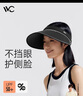 VVC成毅同款防曬帽女遮陽帽防紫外線夏季工學(xué)視野戶外大檐帽 時(shí)尚黑  曬單實(shí)拍圖