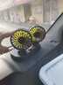 車載風(fēng)扇大貨車24v伏12v制冷小面包車雙頭車用強(qiáng)力靜音汽車電風(fēng)扇 雙頭風(fēng)扇（12V.點(diǎn)煙器款） 曬單實(shí)拍圖