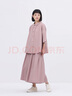無印良品（MUJI）IDEE 女式 平紋 短袖襯衫 女士襯衣25年夏季女裝上衣GA41CC5S 煙熏粉色 M （155/80A） 曬單實拍圖