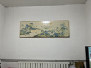 沙發(fā)辦公室中式圖新裝飾畫背景墻壁畫客廳書房山水畫千里掛畫江山 秀麗山河2 180*60CM 金色鋁合金+晶瓷鏡面 曬單實(shí)拍圖