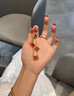 S925銀天然五花瑪瑙四葉草手鏈女輕奢小眾設(shè)計(jì)感招財(cái)轉(zhuǎn)運(yùn)生日禮物 玫瑰金五花紅瑪瑙手鏈 曬單實(shí)拍圖