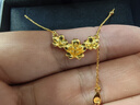 中國黃金（CHINA GOLD）黃金項(xiàng)鏈女士足金三生花項(xiàng)鏈花朵吊墜七夕情人節(jié)禮物送女友老婆 足金三生花項(xiàng)鏈約3.9g*甄選禮盒 曬單實(shí)拍圖